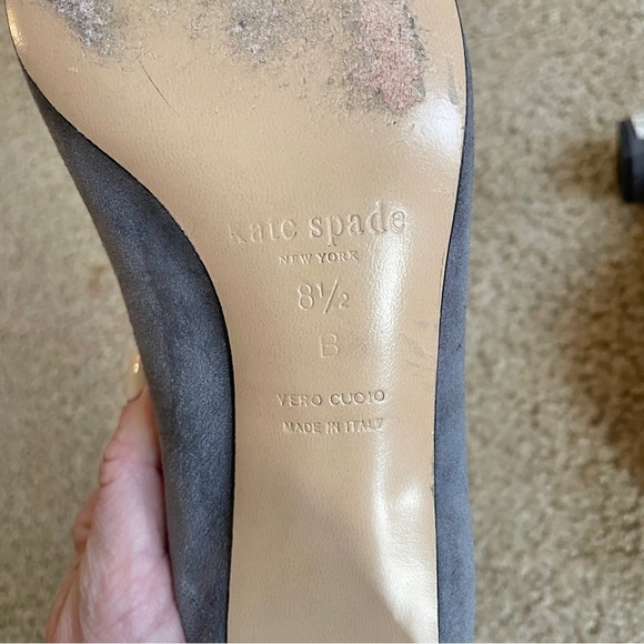 Kate Spade Danika Crystal Block Heels Gray Women’s Size 8.5 - Picture 10 of 12